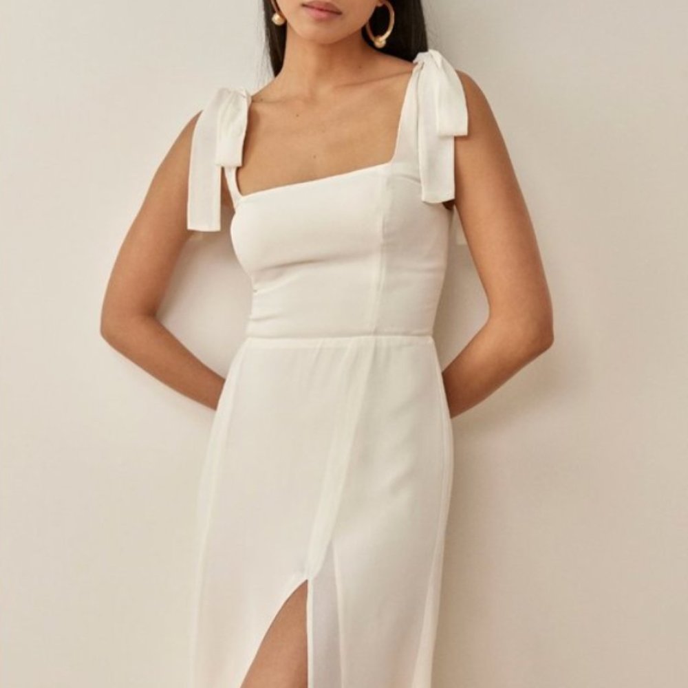 Reformation Twilight Dress in Ivory, Size 4